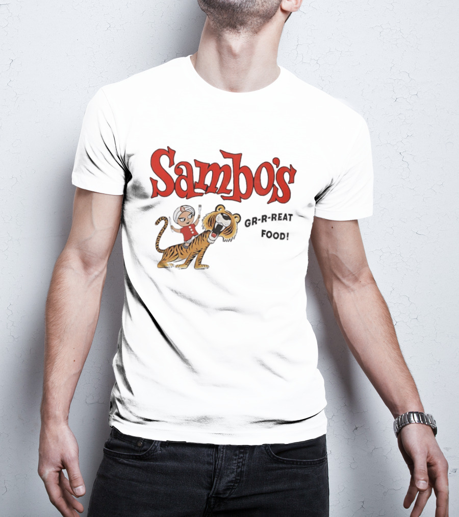 Kid Riding Tiger Sambo's Grrreat Food T-Shirt