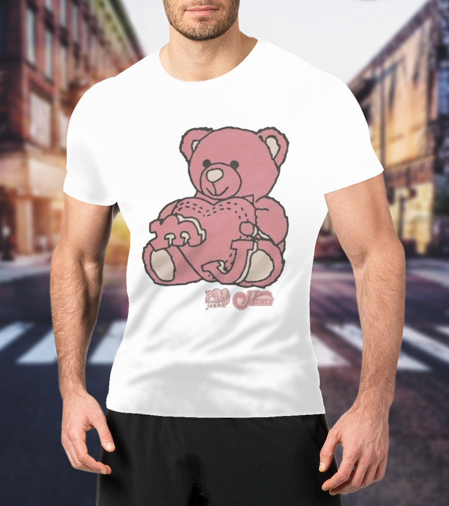 Mom Jeans Pink Bear Heart Honey T-Shirt