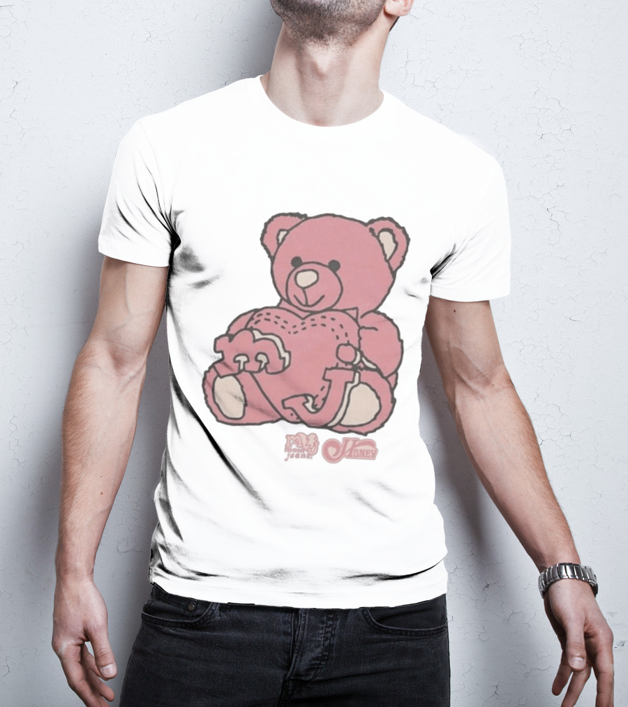 Mom Jeans Pink Bear Heart Honey T-Shirt