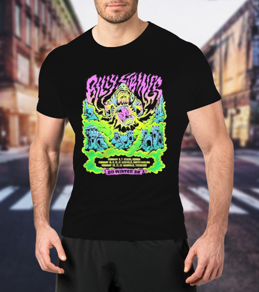 Billy Strings Winter Tour 2026 Psychedelic Castle T-Shirt