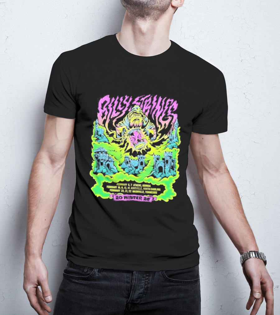 Billy Strings Winter Tour 2026 Psychedelic Castle T-Shirt