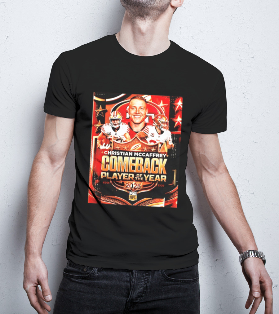Christian McCaffrey 2025 NFL Comeback Player Of The Year San Francisco 49ers T-Shirt
