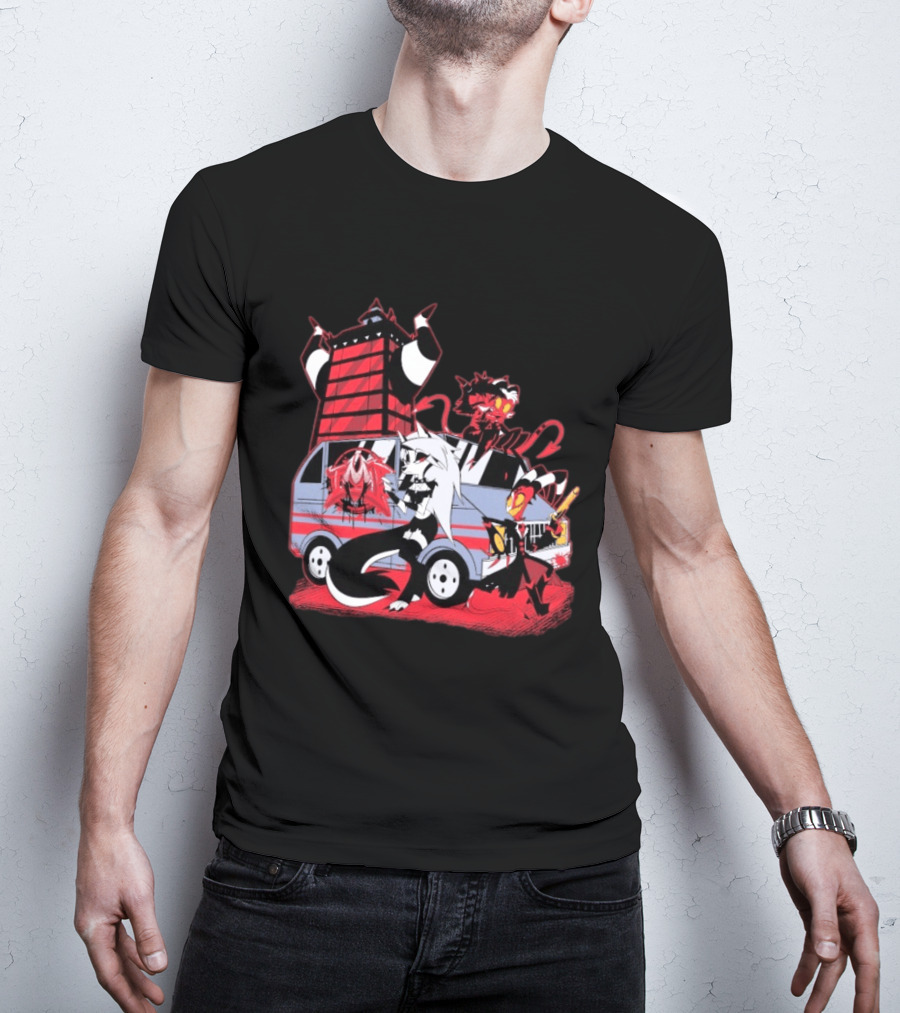 Hazbin Hotel Characters And IMP Van T-Shirt