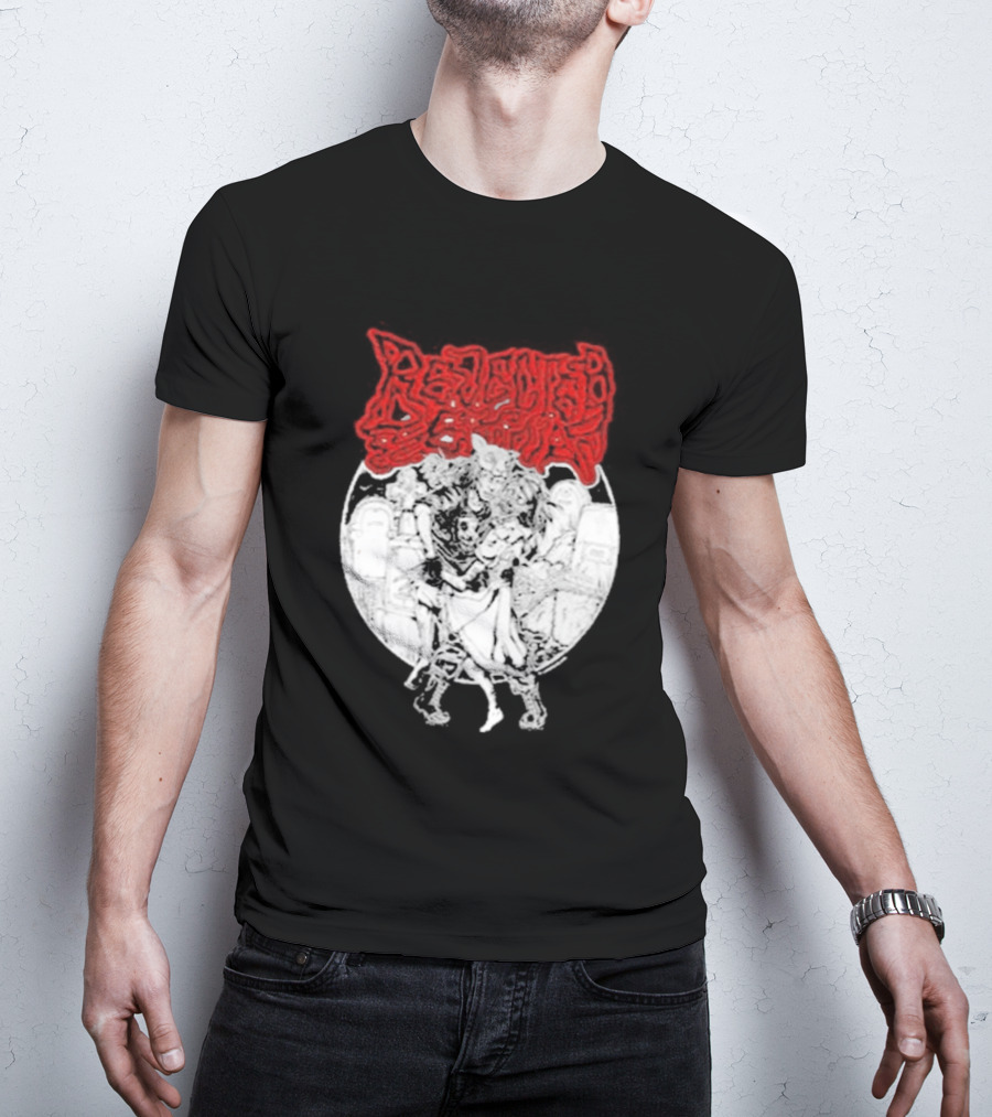 Lamb Mask Heart Motif Until Death Valentine's Symbolism T-Shirt