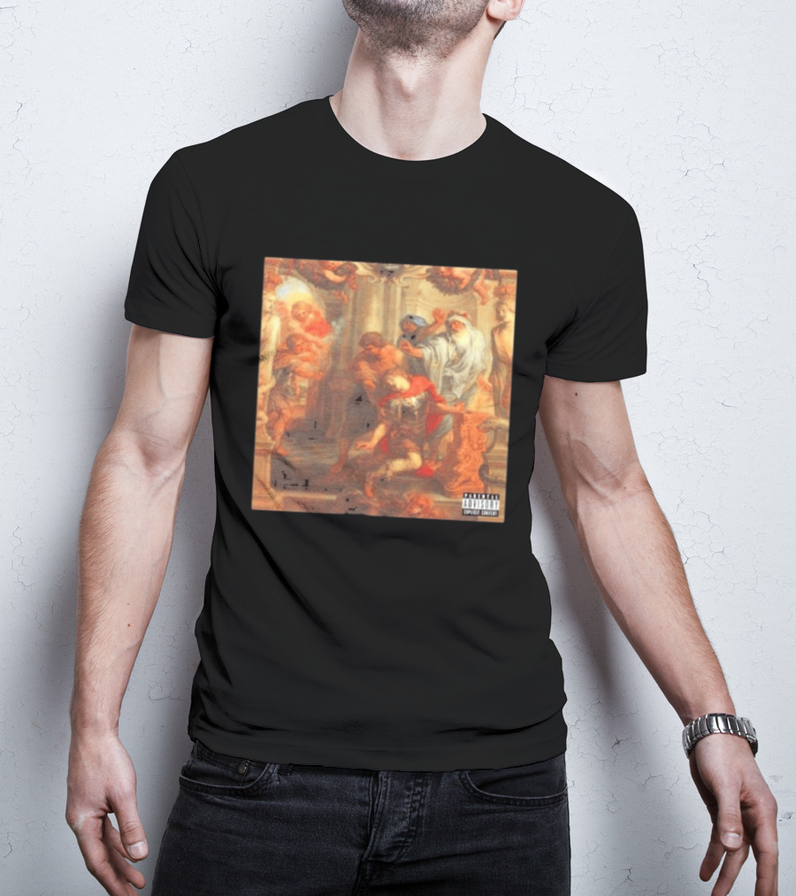 Suicideboys I No Longer Fear The Razor Guarding My Heel Album Cover Art Historic Painting Parental Advisory T-Shirt