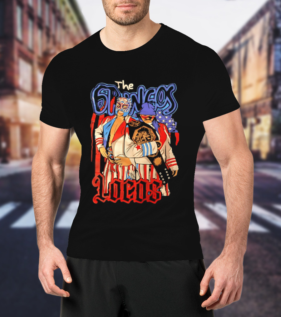 The Gringos Locos Wrestling Team Masked Champions With Stars And Stripes T-Shirt