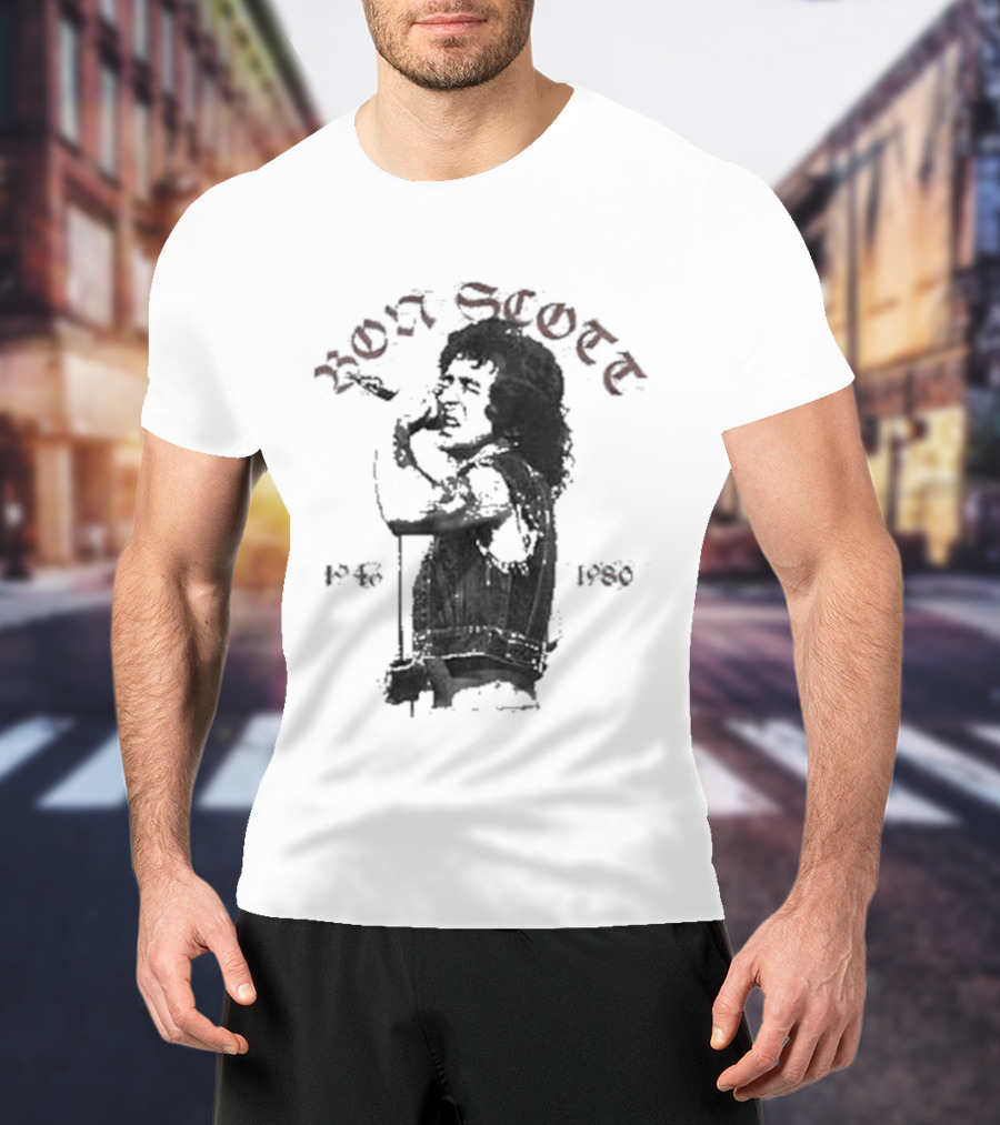 Bon Scott 1946 1980 Vocalist Tribute Memorabilia T-Shirt