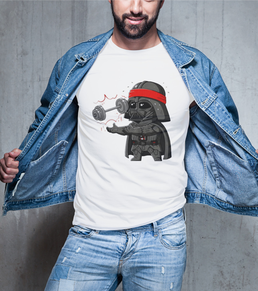 Force Lift Red Bandana Parody Villain Exercise Humor T-Shirt