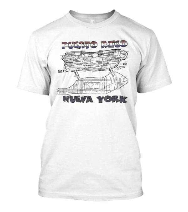 Puerto Rico Nueva York Map T-Shirt