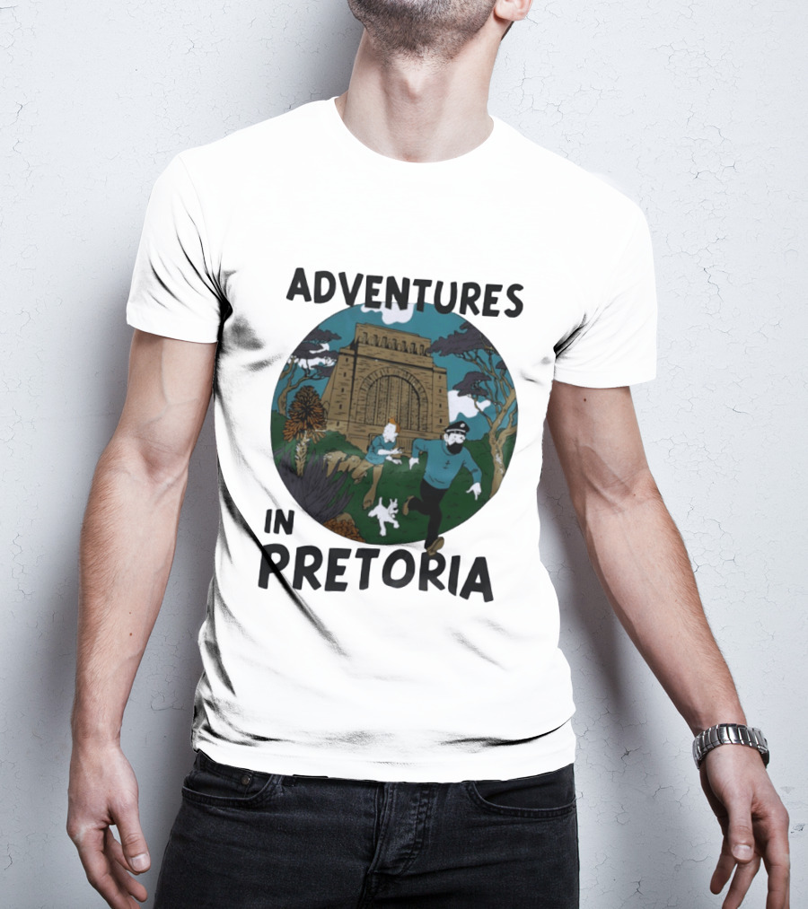 Adventures In Pretoria Tintin Captain Haddock Escape Scene T-Shirt
