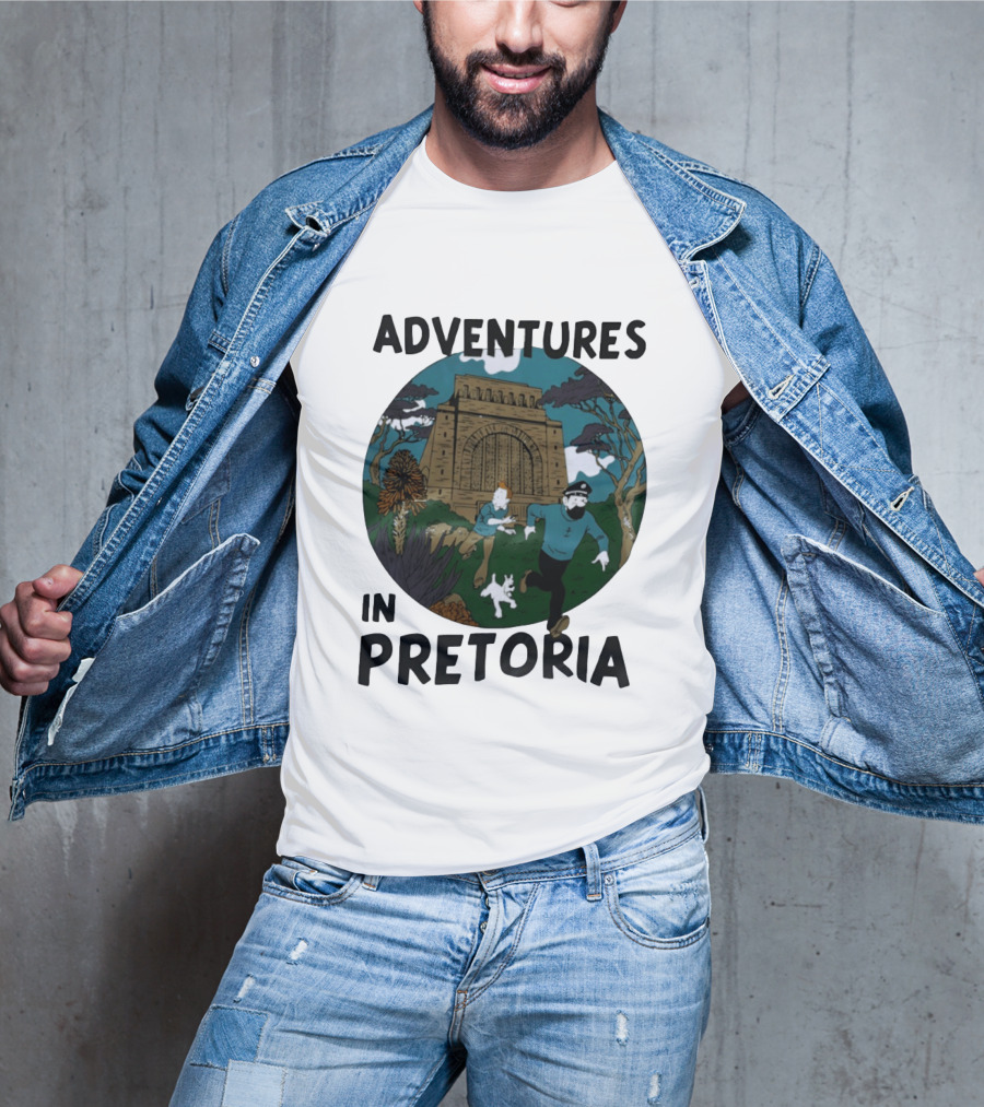 Adventures In Pretoria Tintin Captain Haddock Escape Scene T-Shirt