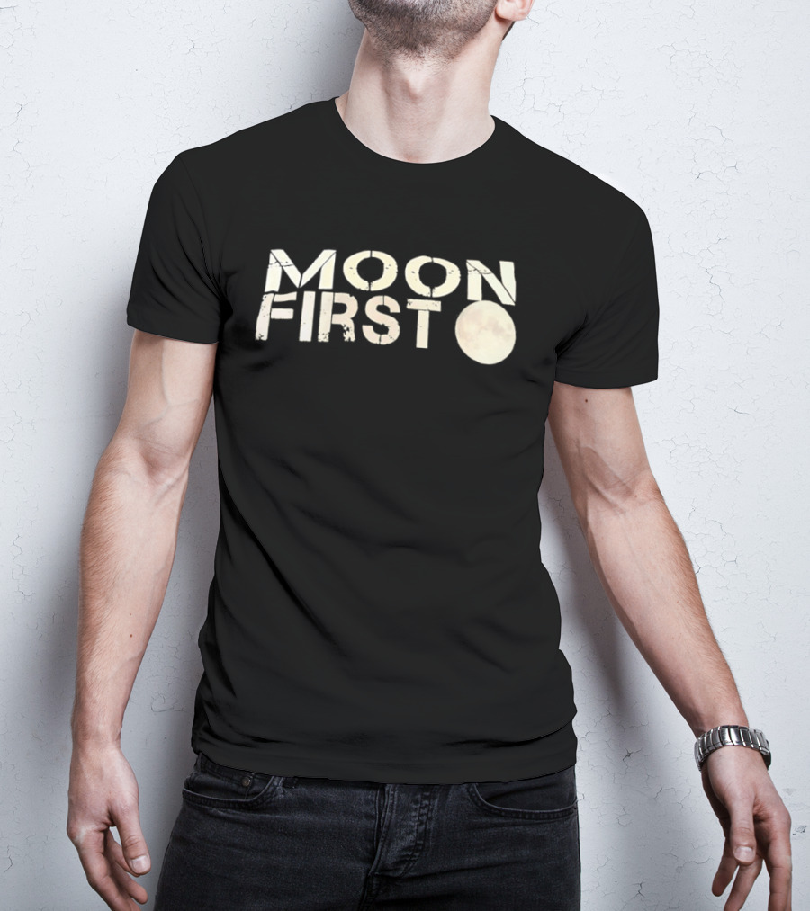 Moon First Text With Moon T-Shirt