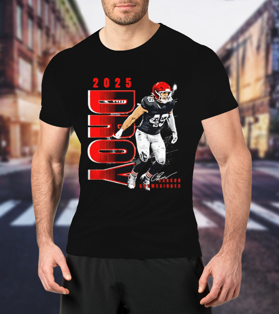 2025 DROY Carson Schwesinger Cleveland Browns T-Shirt