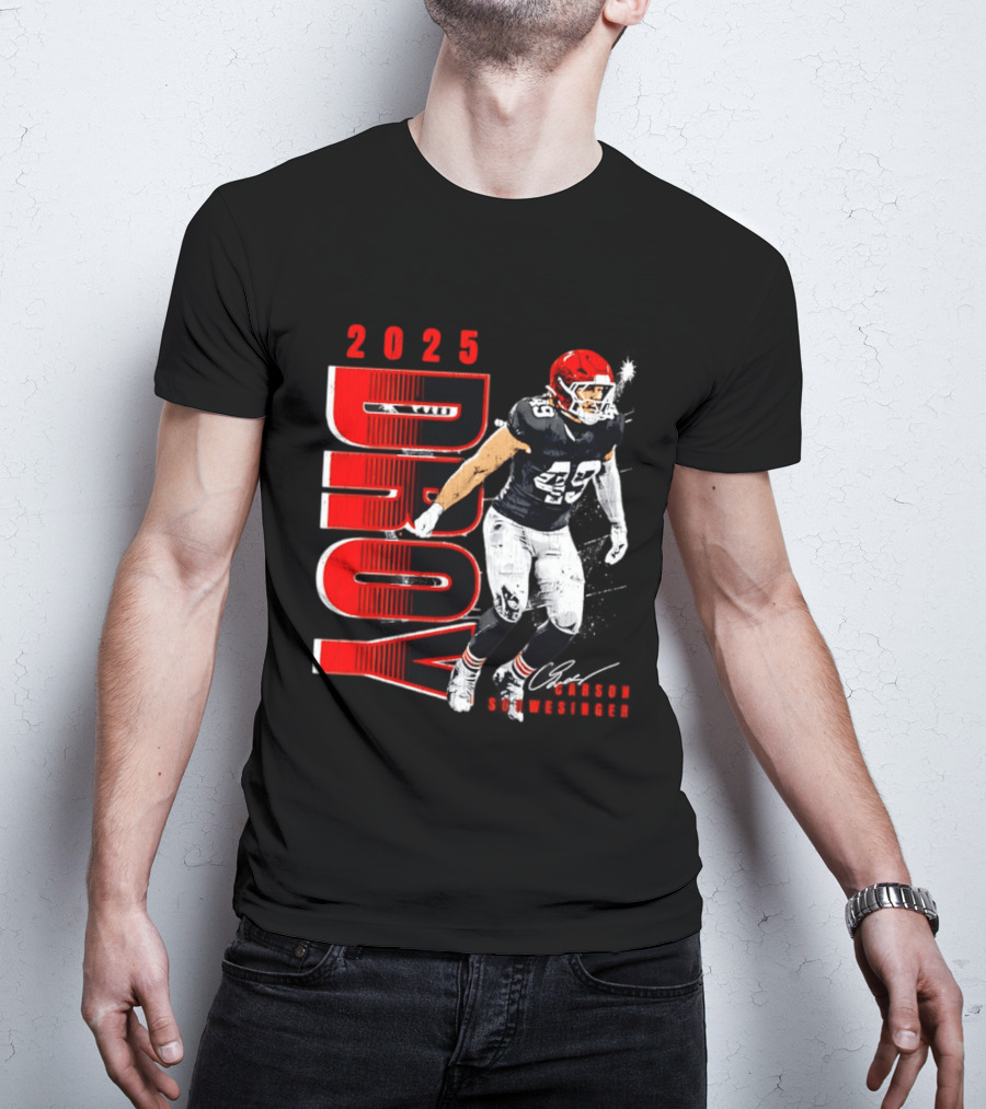 2025 DROY Carson Schwesinger Cleveland Browns T-Shirt