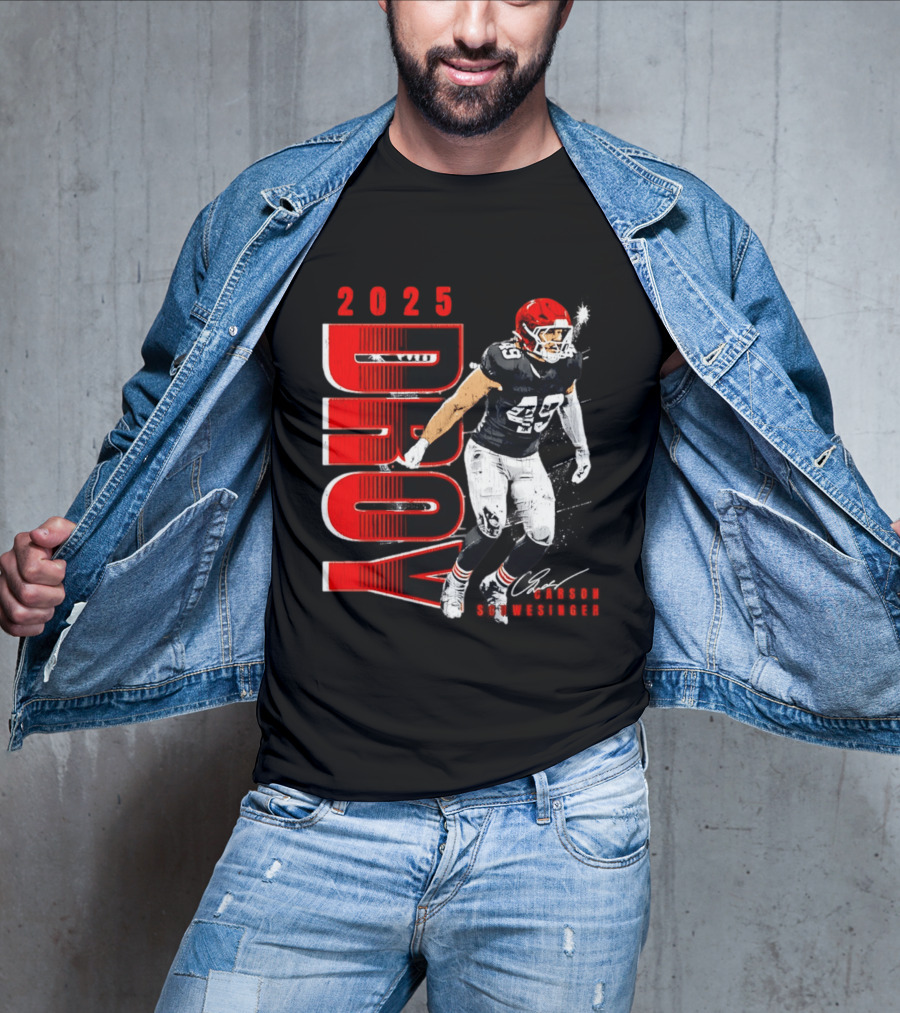 2025 DROY Carson Schwesinger Cleveland Browns T-Shirt
