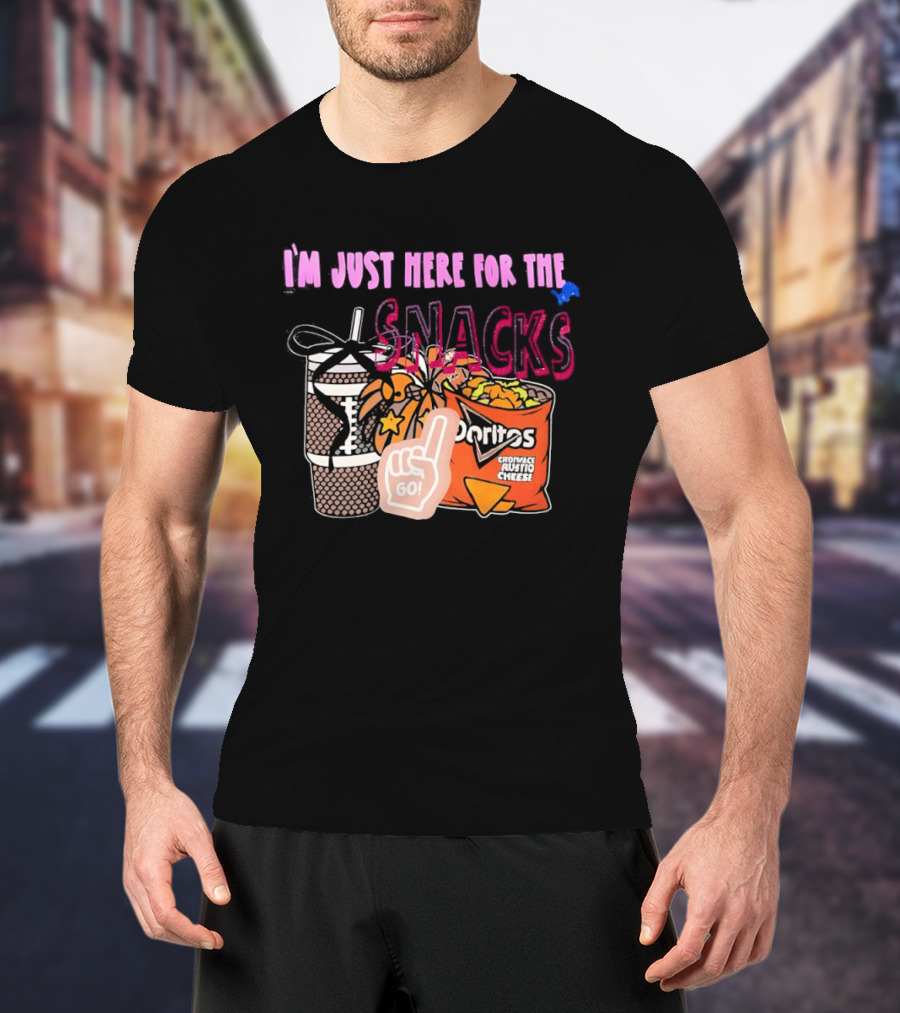 I'm Just Here For The Snacks Detroit Lions Doritos And Go Drink T-Shirt