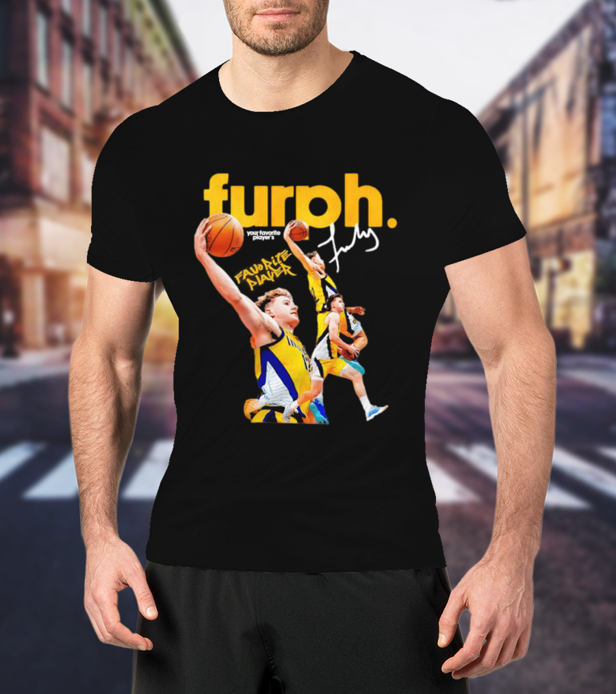 Furphy Indiana Pacers Basketball Player Jump Shot Action T-Shirt