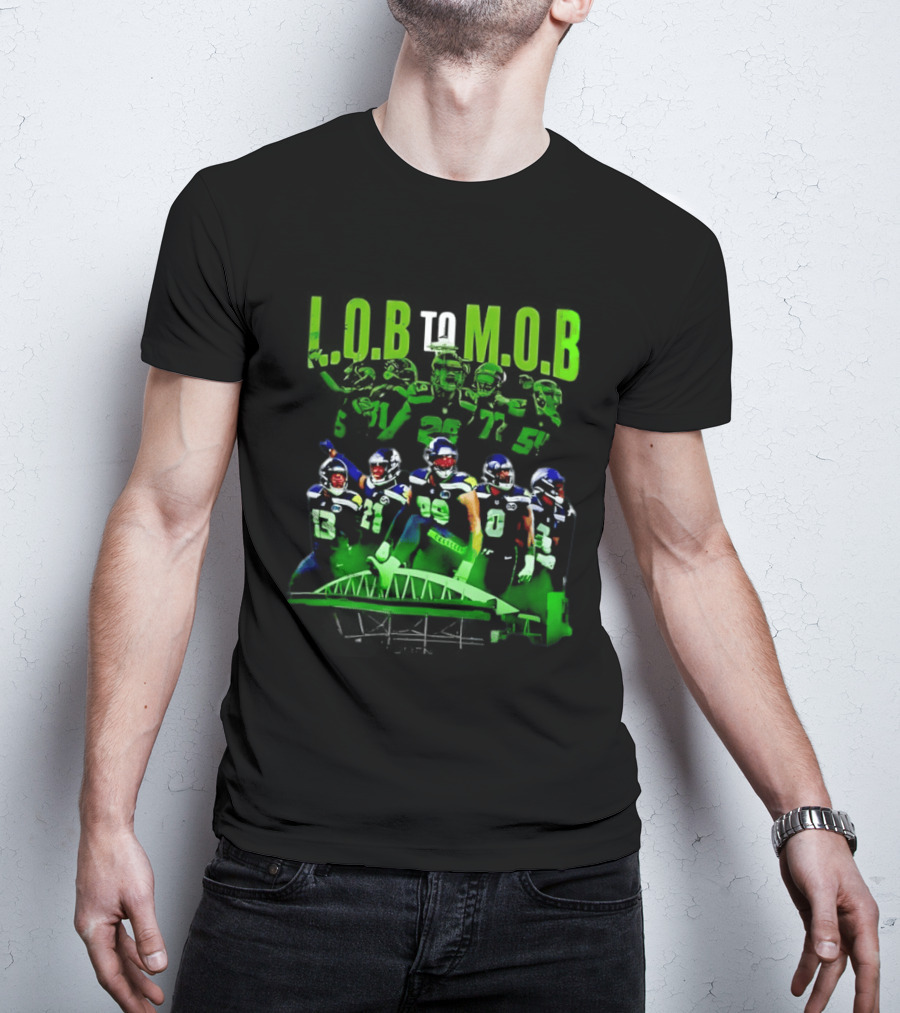 LOB To MOB Seattle Seahawks Players Bridge T-Shirt