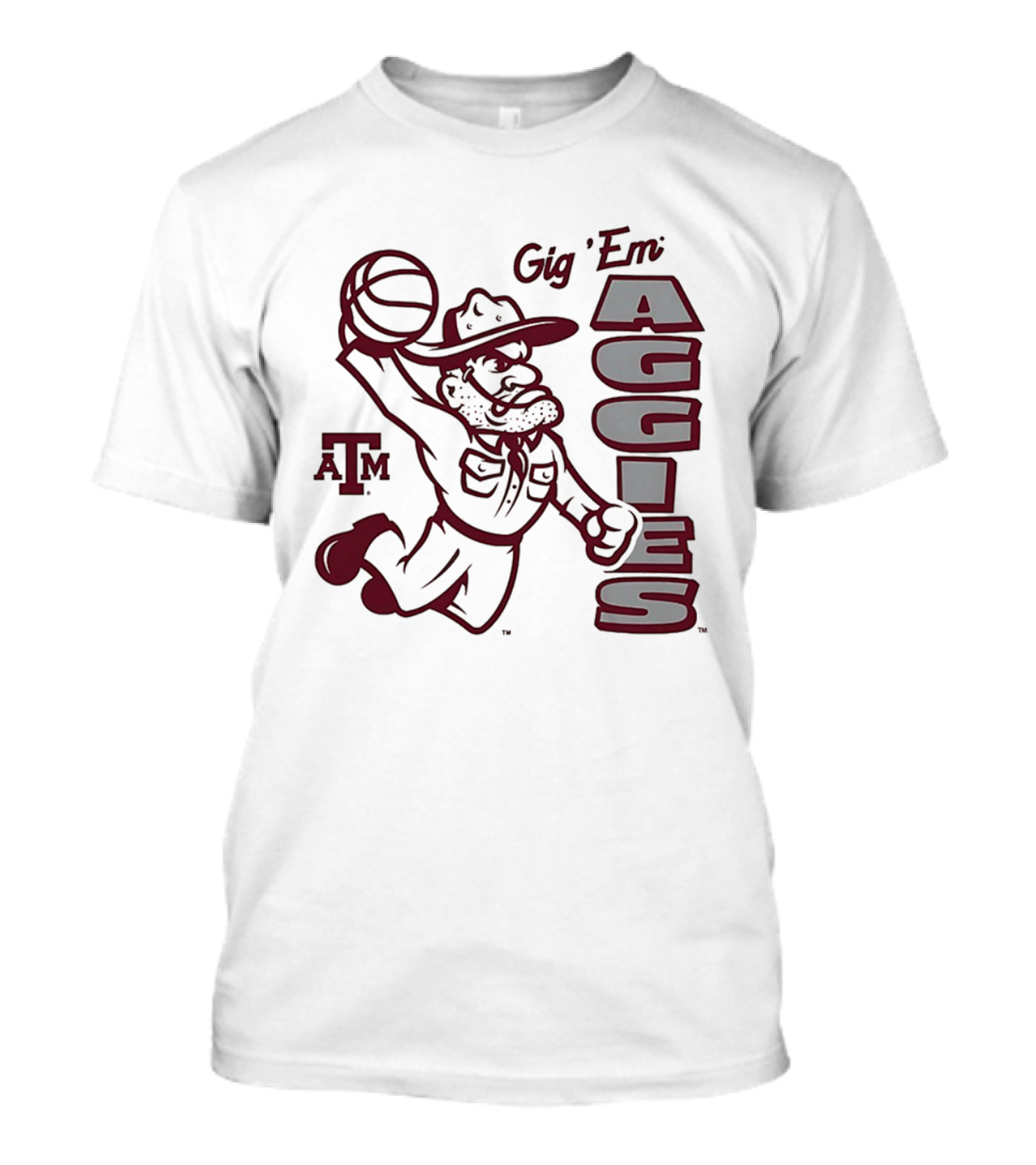 Texas A&M Gig 'Em Aggies Basketball Dunking Sarge T-Shirt