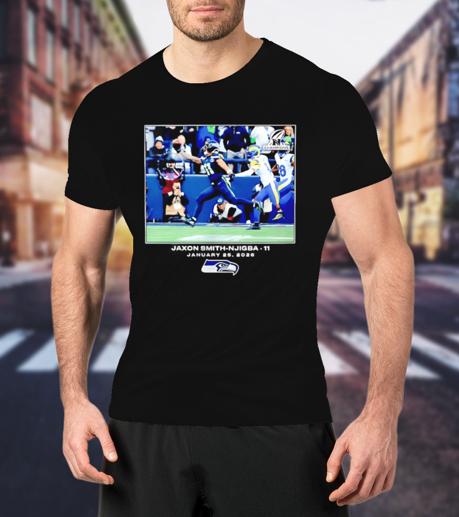 Seattle Seahawks Jaxon Smith Njigba 11 January 25 2026 Game Day Highlight Champions T-Shirt