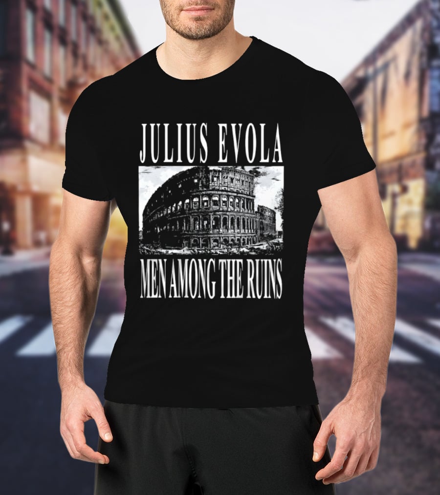 Julius Evola Men Among The Ruins Colosseum Motif T-Shirt