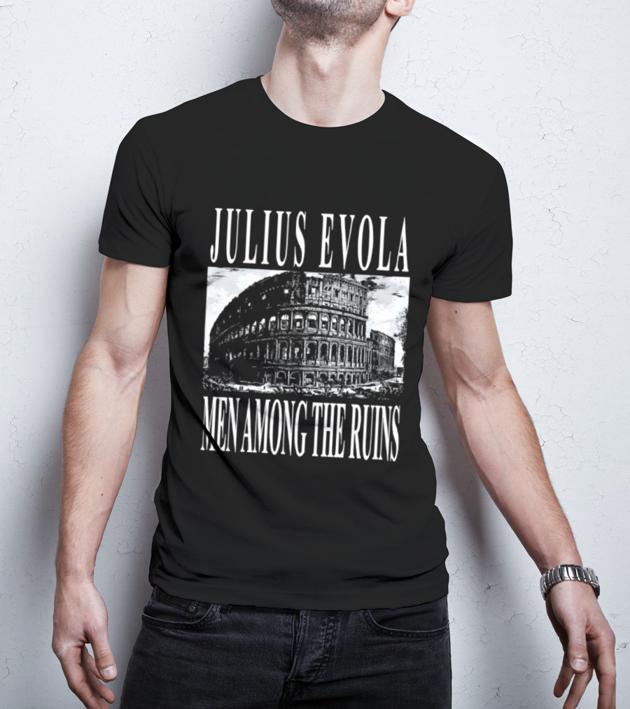 Julius Evola Men Among The Ruins Colosseum Motif T-Shirt