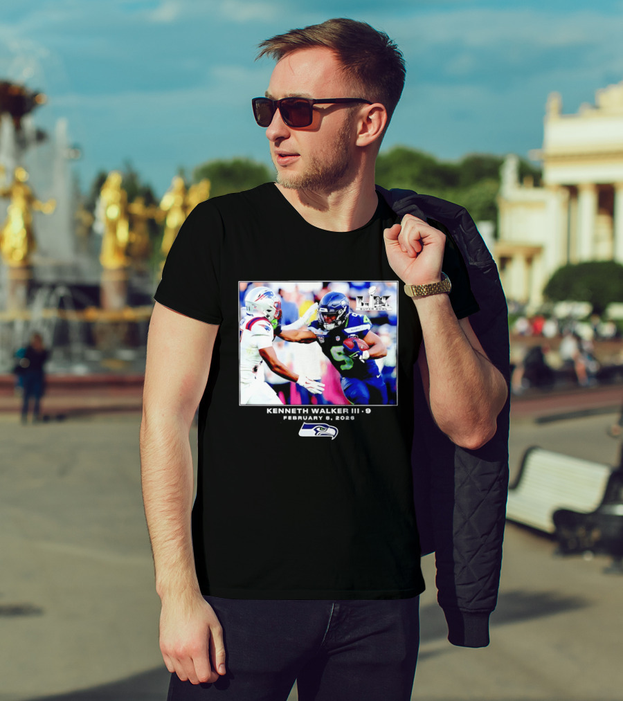 Kenneth Walker III Seattle Seahawks Super Bowl LIX Football 2026 T-Shirt