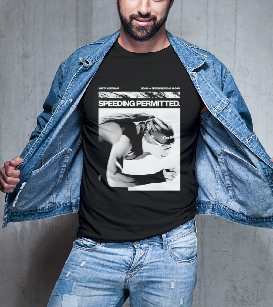 Jutta Leerdam Nike Speeding Permitted Gold Medal 1000m Olympic Speed Skating T-Shirt