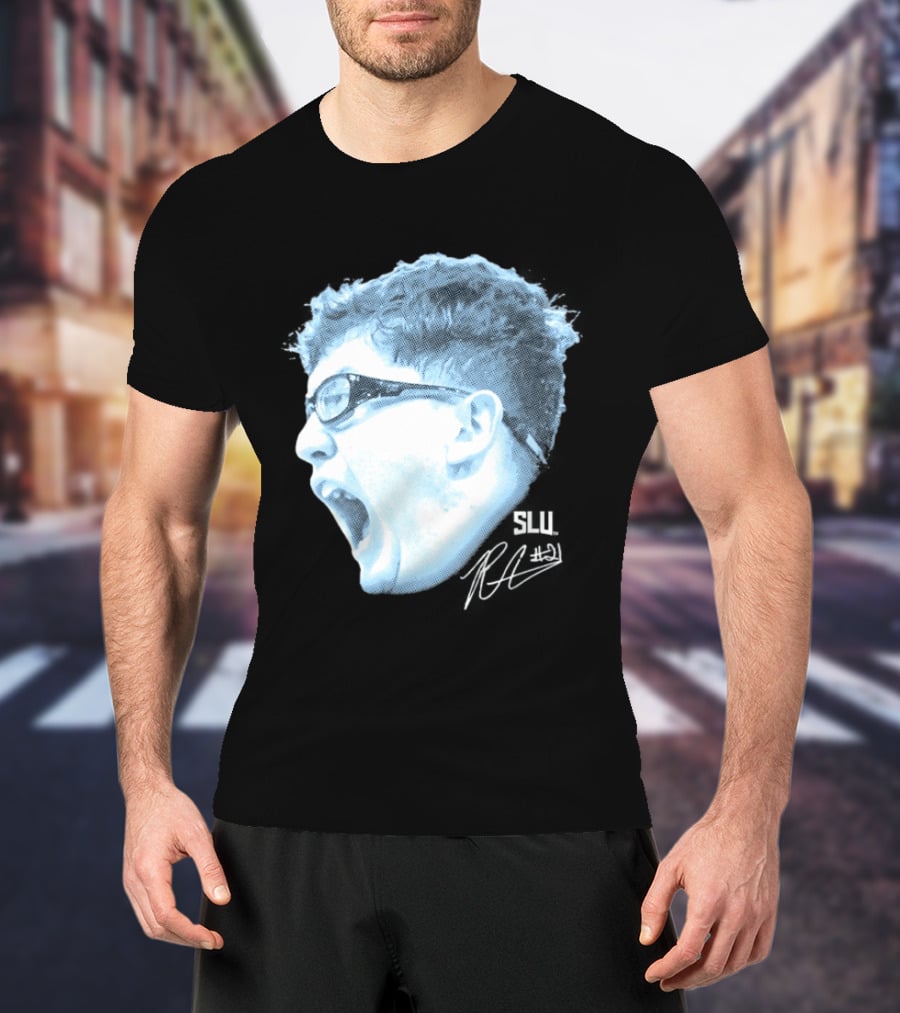 Robbie Avila Saint Louis Billikens SLU Big Head T-Shirt