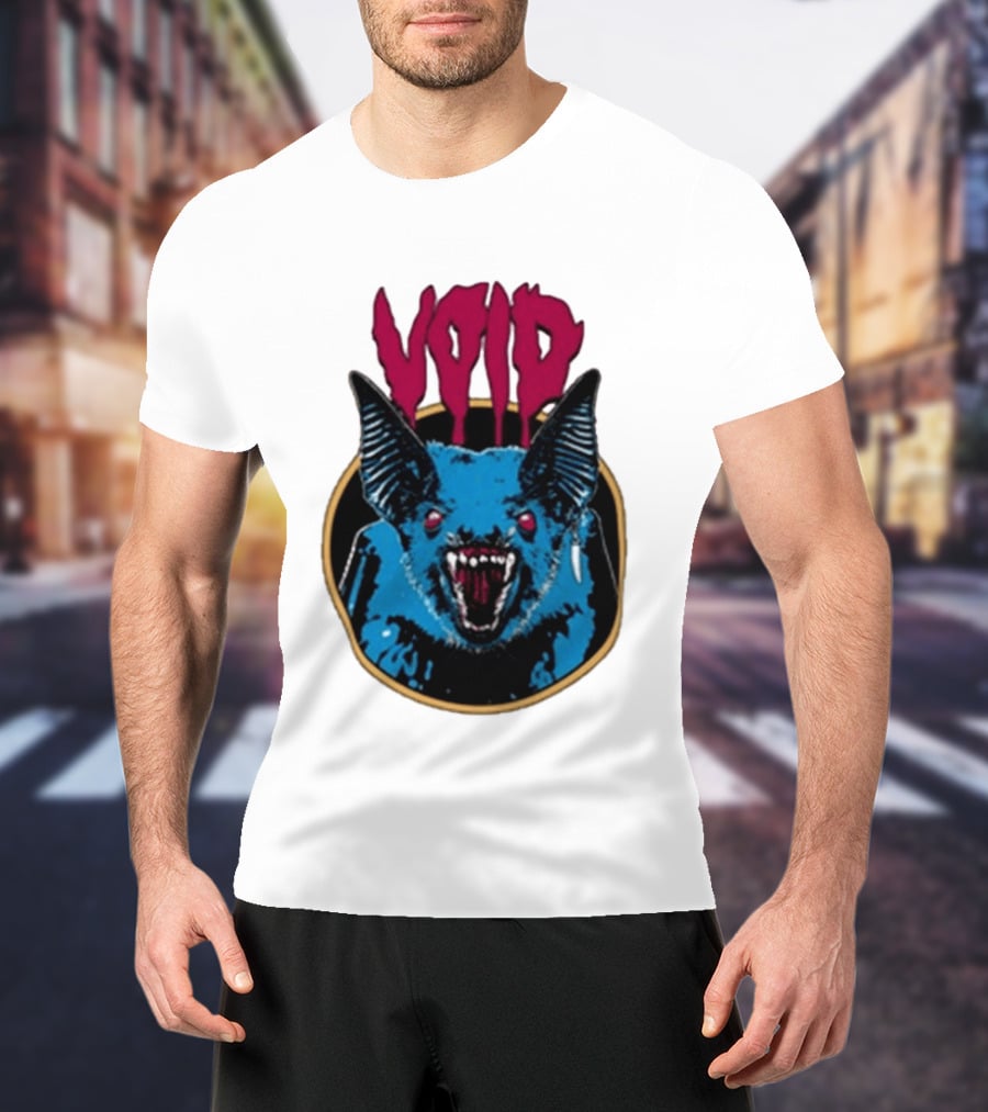 VOiD Screaming Blue Bat With Red Eyes T-Shirt