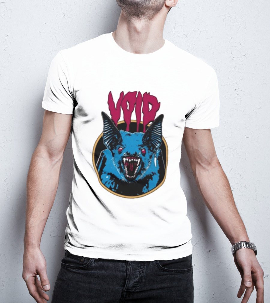 VOiD Screaming Blue Bat With Red Eyes T-Shirt