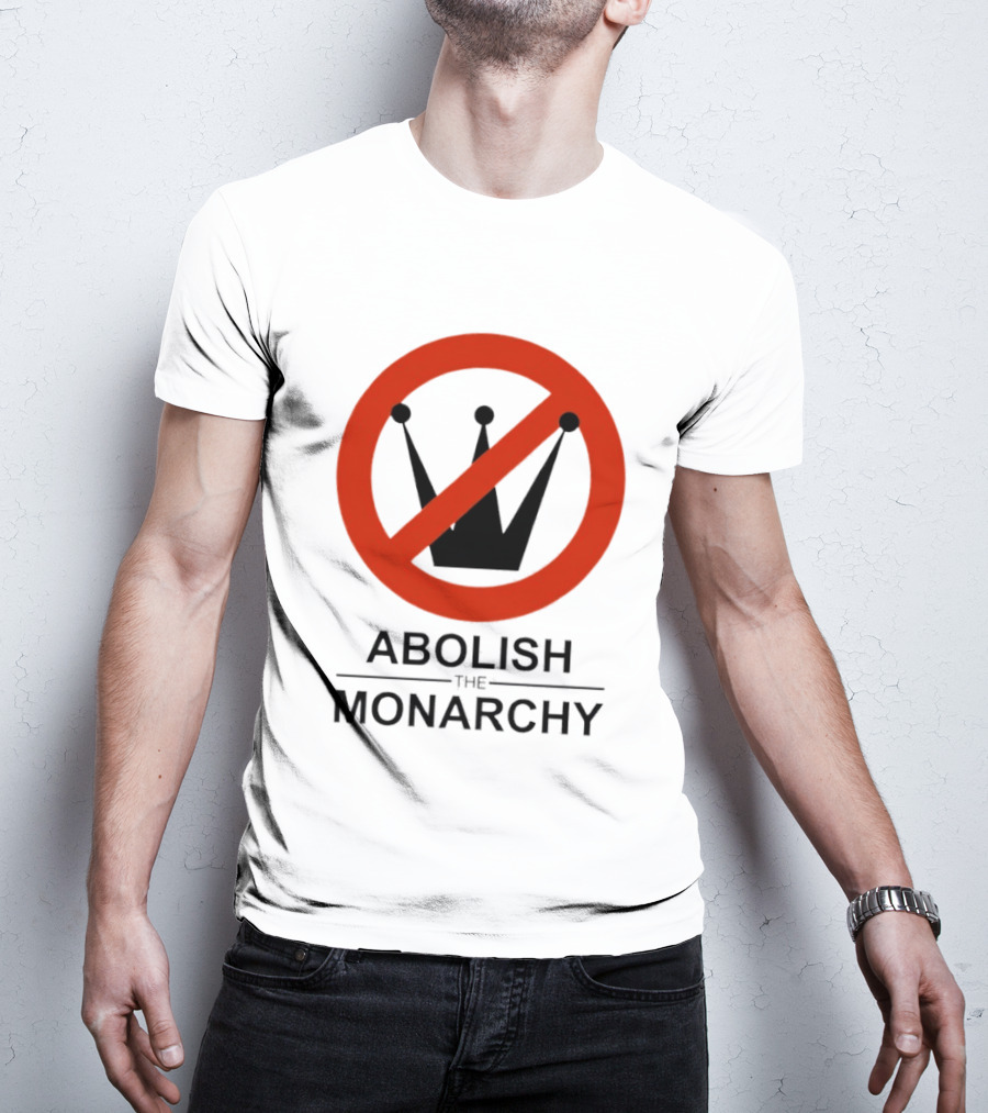 Abolish The Monarchy Crown Symbol With Red Strike Through T-Shirt