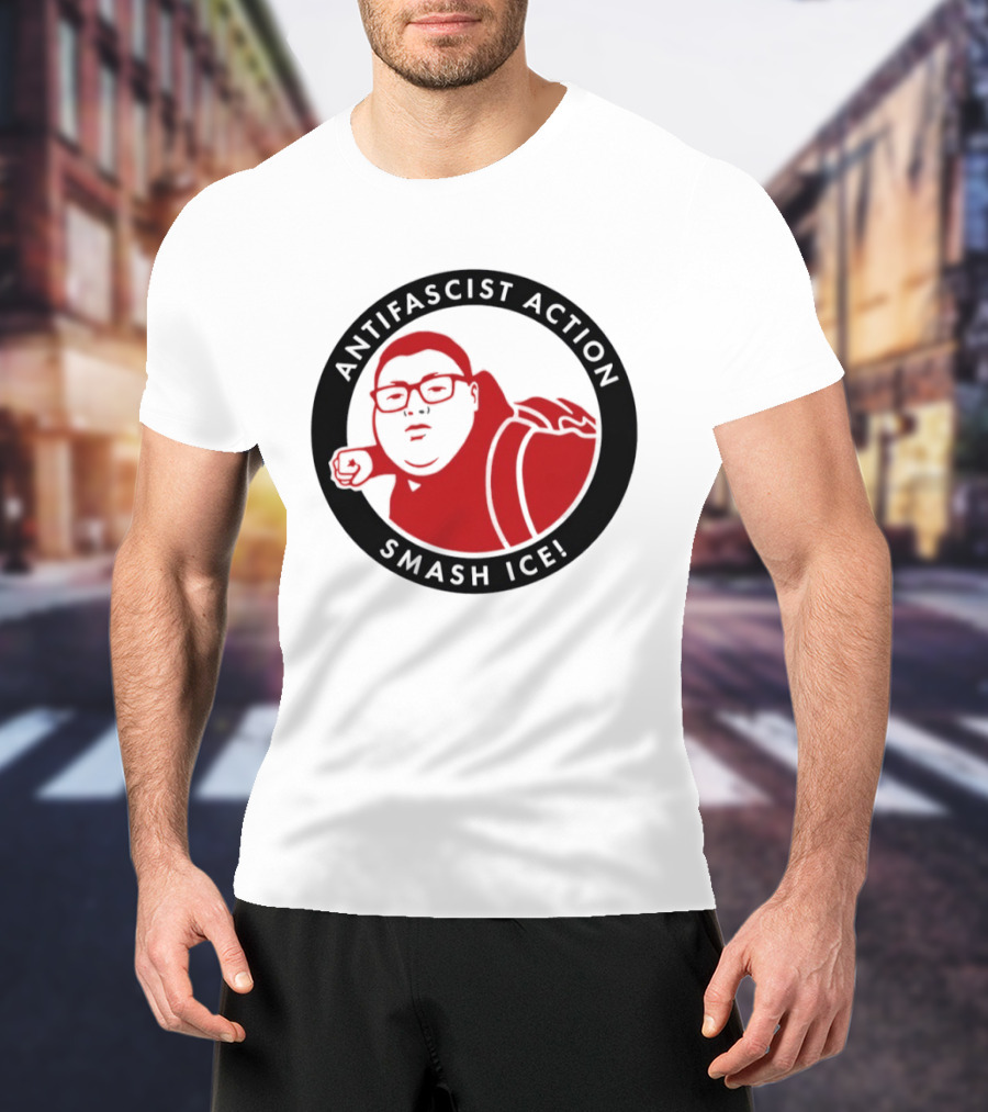 Antifascist Action Smash ICE Smash Nazi T-Shirt