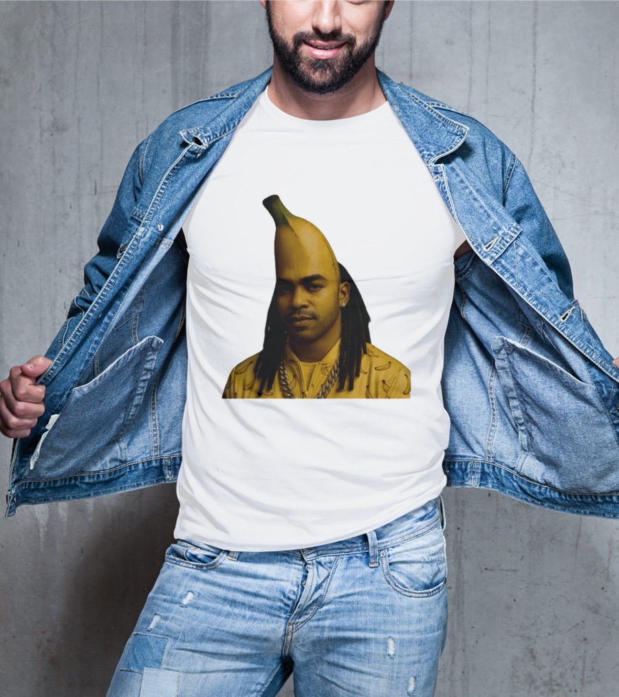 Banana Santana Face Head Banana Man With Dreadlocks And Chain T-Shirt