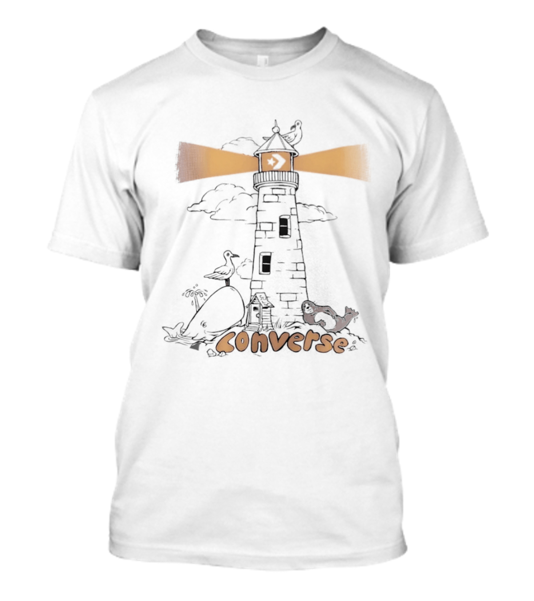 Converse Lighthouse Seagull Whale T-Shirt