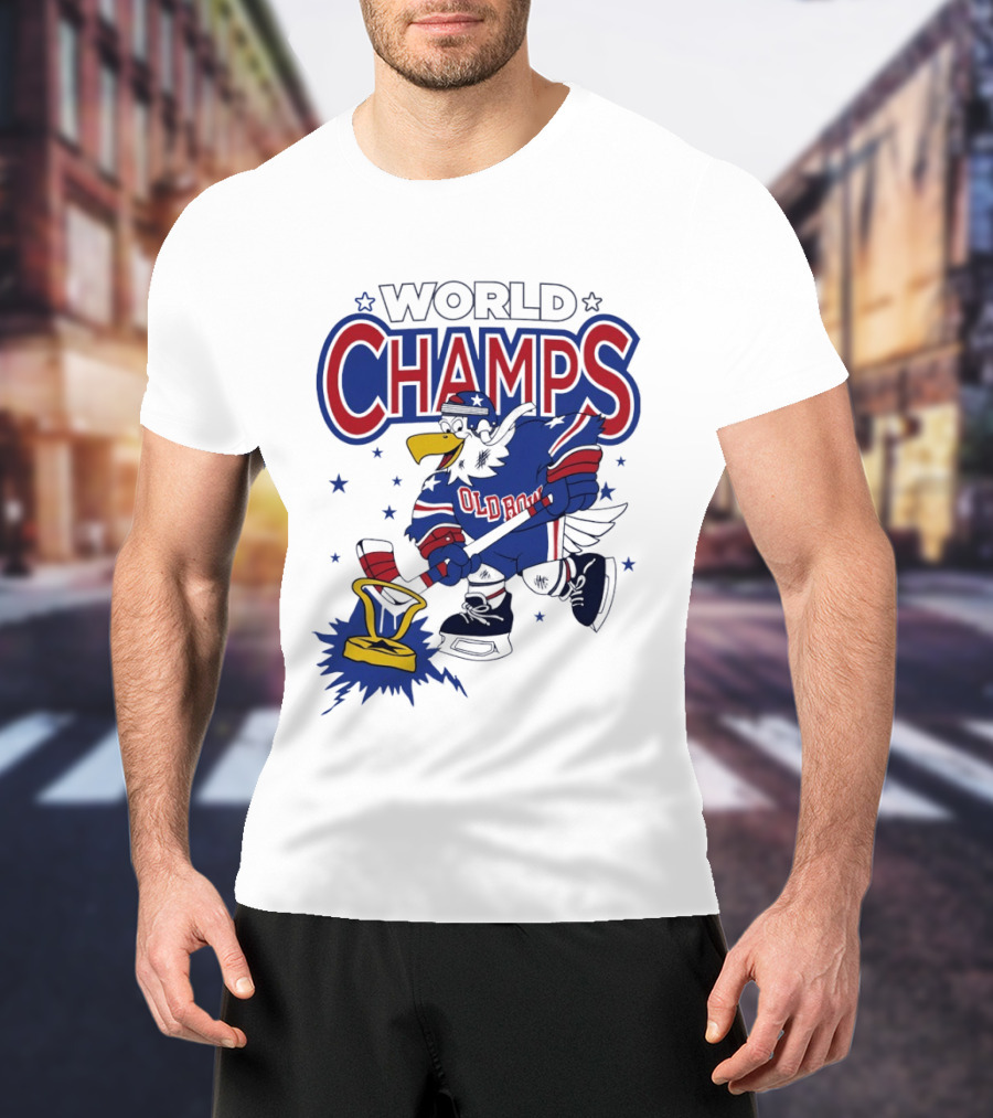 World Champs Old Boy Eagle Hockey Victory T-Shirt
