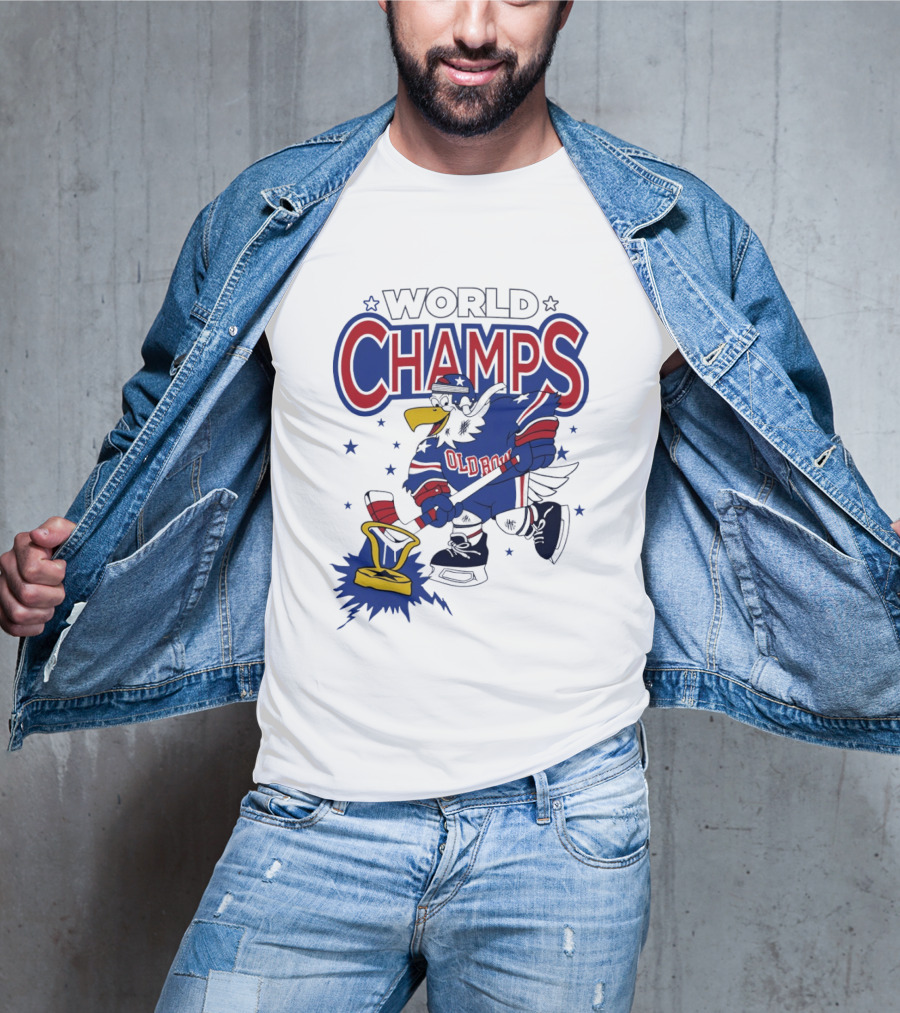 World Champs Old Boy Eagle Hockey Victory T-Shirt