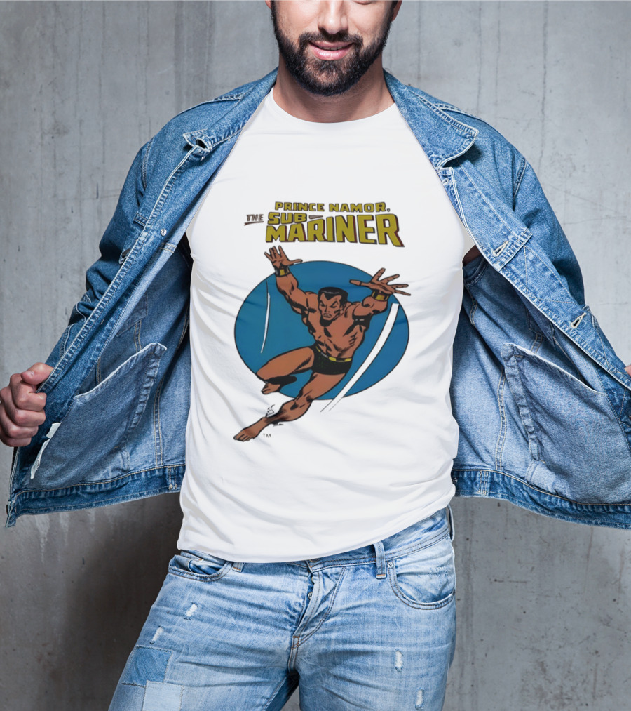 Prince Namor The Sub Mariner Iconic Comic Character Retro Dive T-Shirt