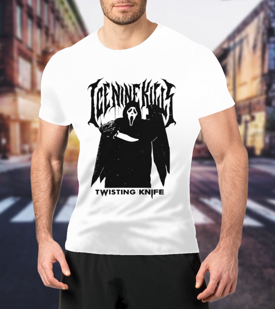 Ice Nine Kills Twisting The Knife Ghost Face Scream 7 Collaboration T-Shirt