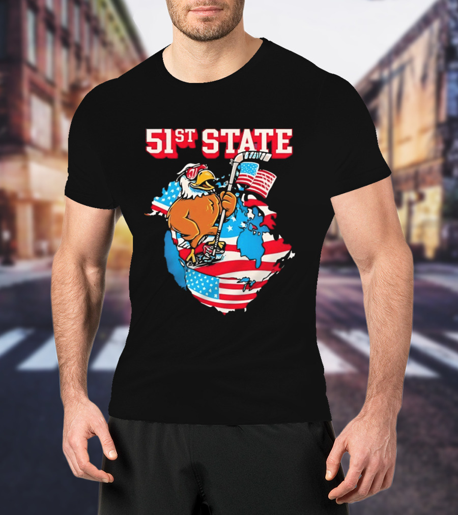 51st State American Eagle Pocket Flag T-Shirt