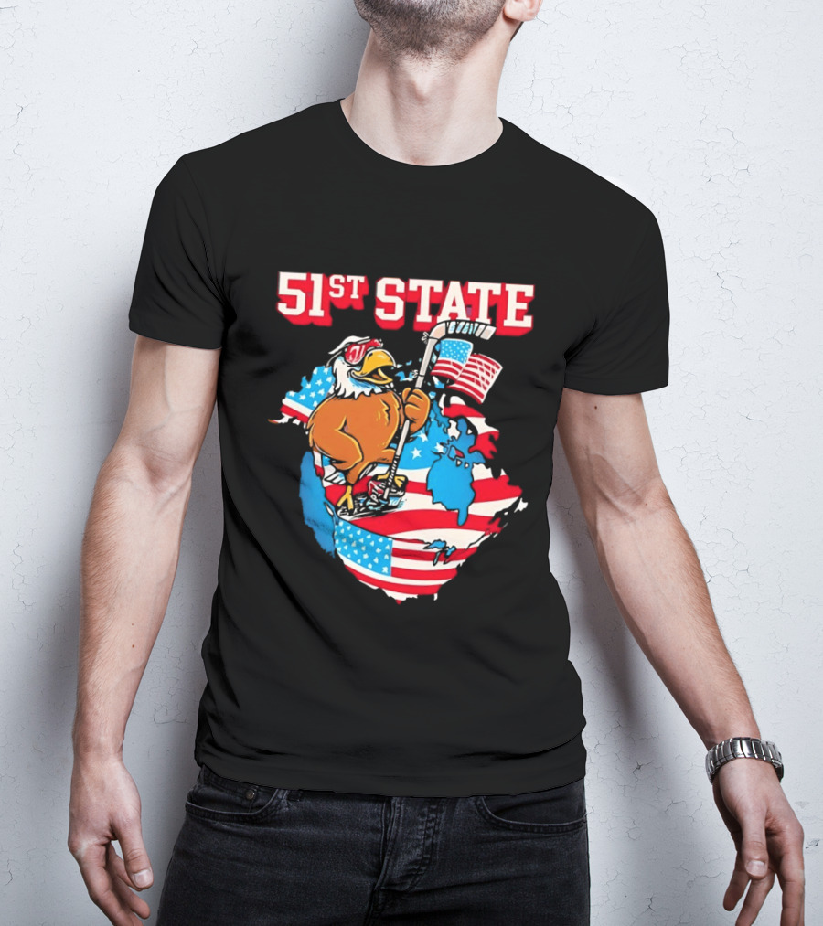 51st State American Eagle Pocket Flag T-Shirt