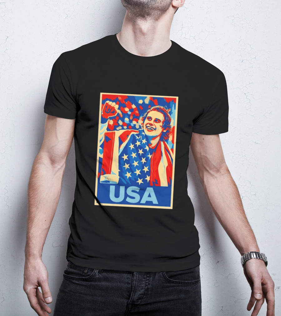 USA Hockey Celebration Jack Hughes Fan Hope Gift Idea T-Shirt
