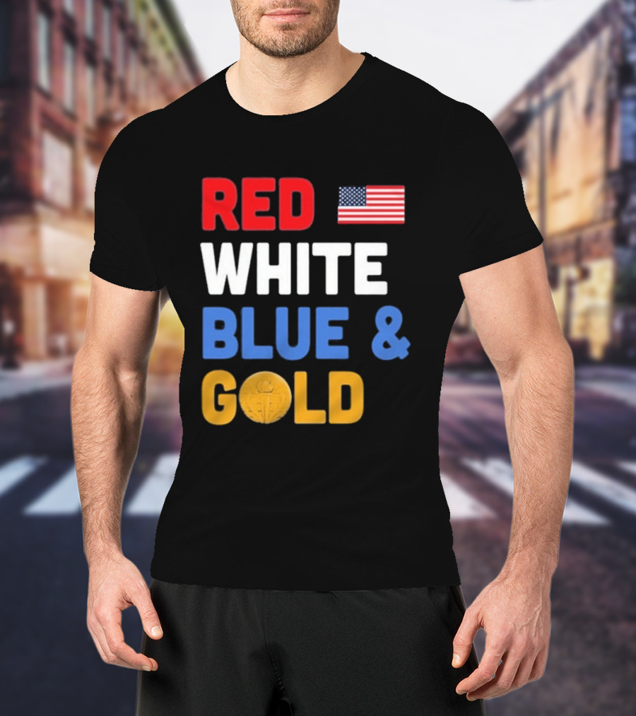 Red White Blue Gold Team USA Win Olympics Forever T-Shirt