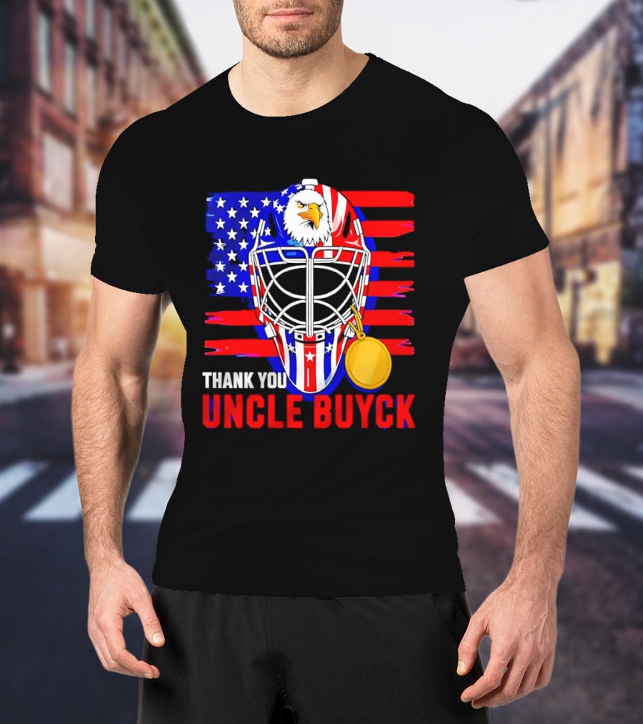 Thank You Uncle Buyck USA Hockey Eagle American Flag Olympic 2026 T-Shirt