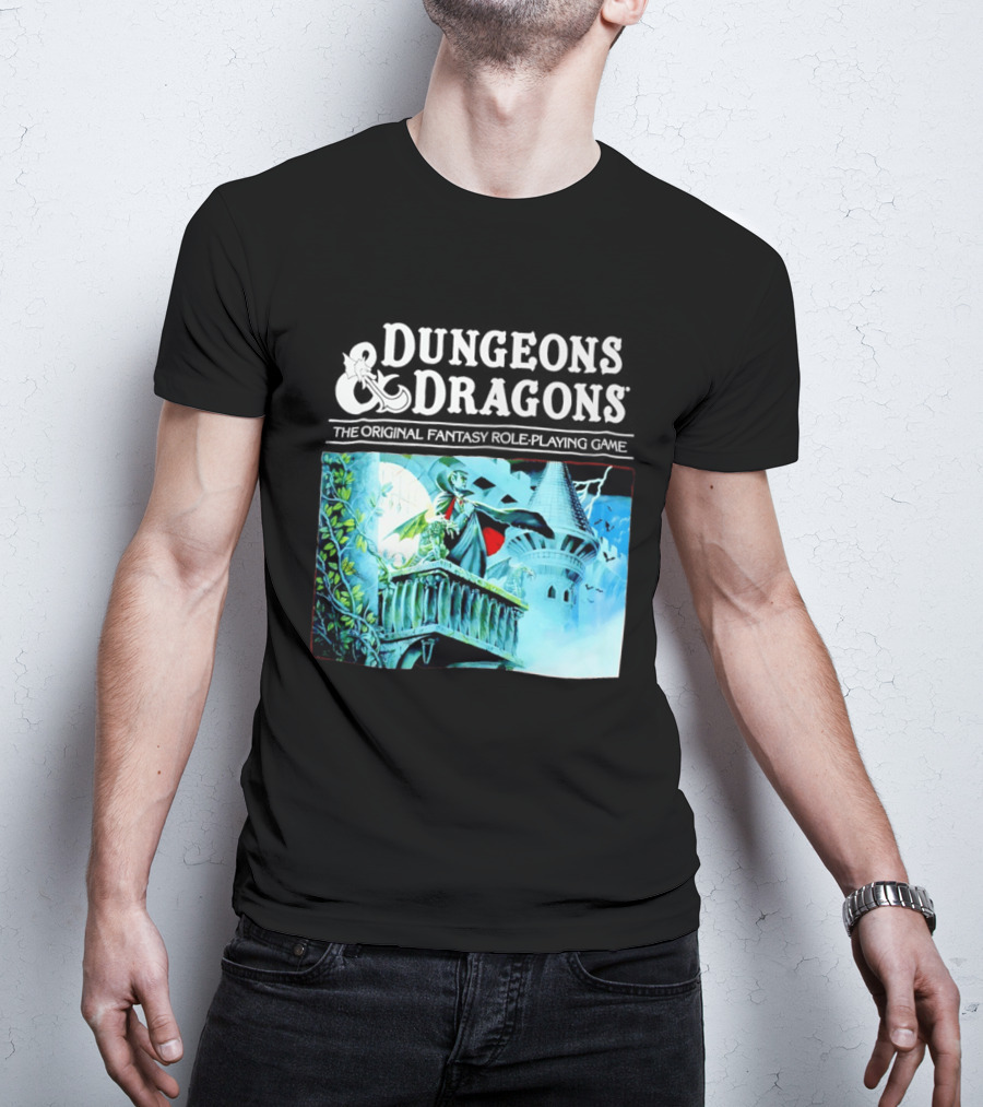 Dungeons And Dragons The Original Fantasy Role Playing Game Vampire Castle T-Shirt