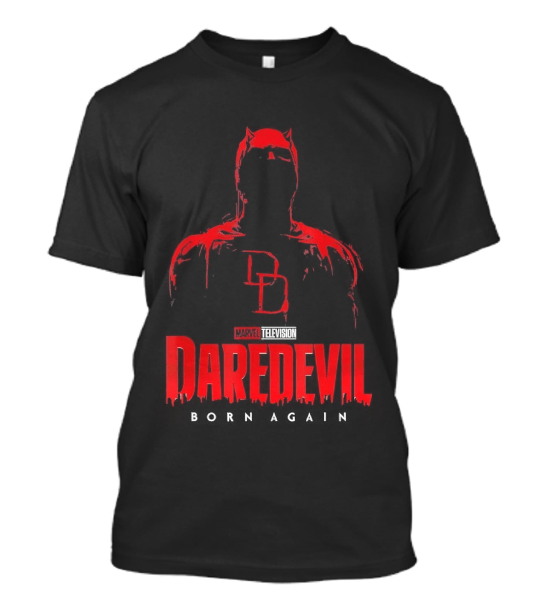 Marvel Daredevil Born Again DD Silhouette Red T-Shirt