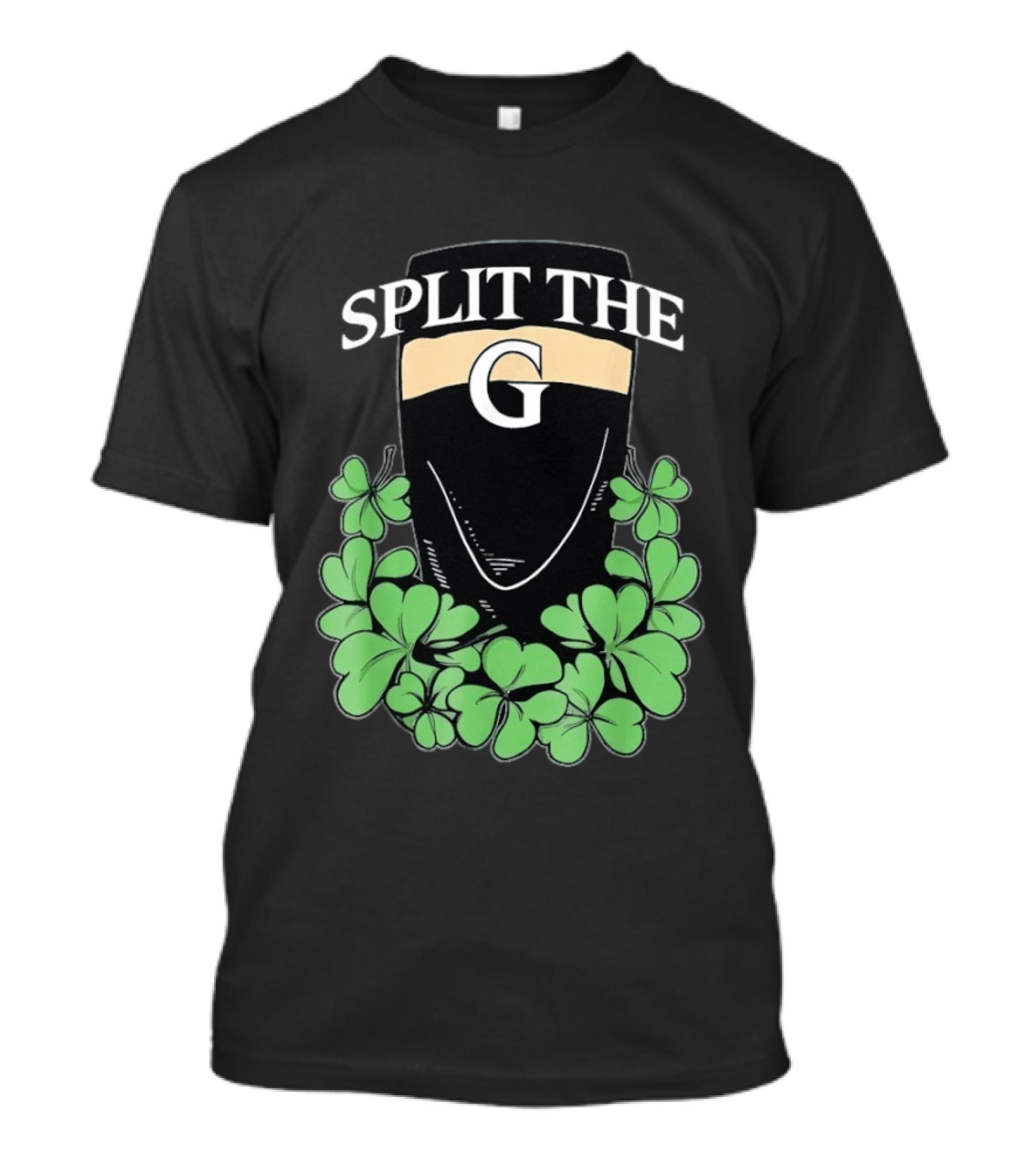 Split The G Shamrock Clover St. Patrick's Day Pint T-Shirt