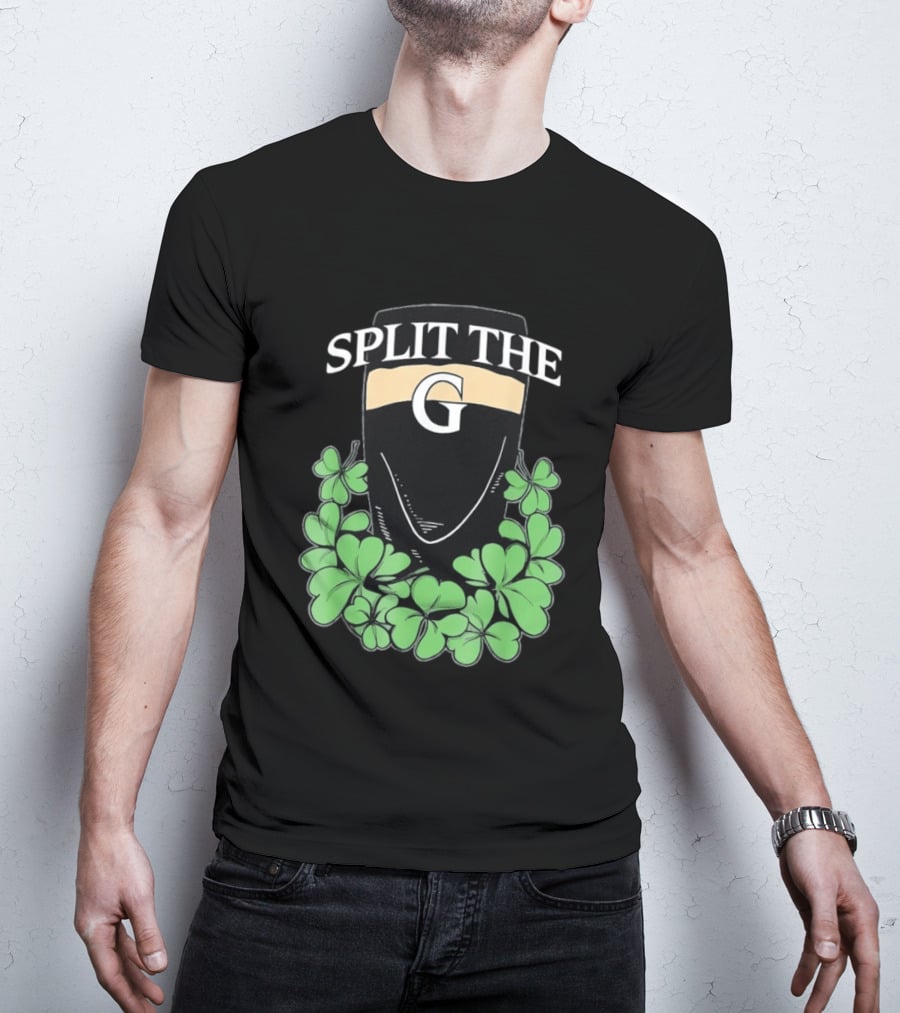 Split The G Shamrock Clover St. Patrick's Day Pint T-Shirt