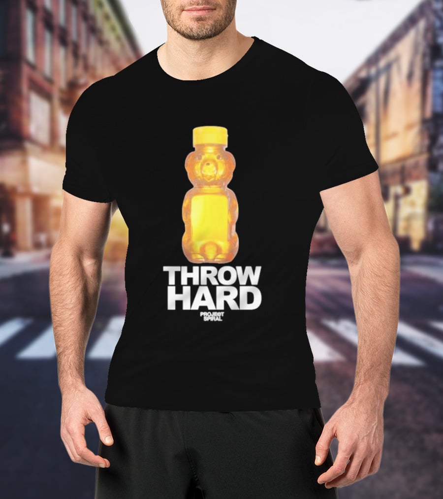 Throw Hard Honey Bear Project Spiral T-Shirt
