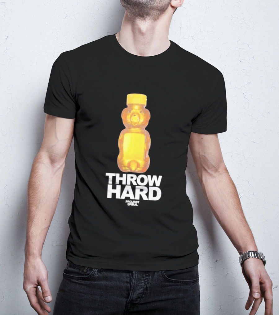 Throw Hard Honey Bear Project Spiral T-Shirt